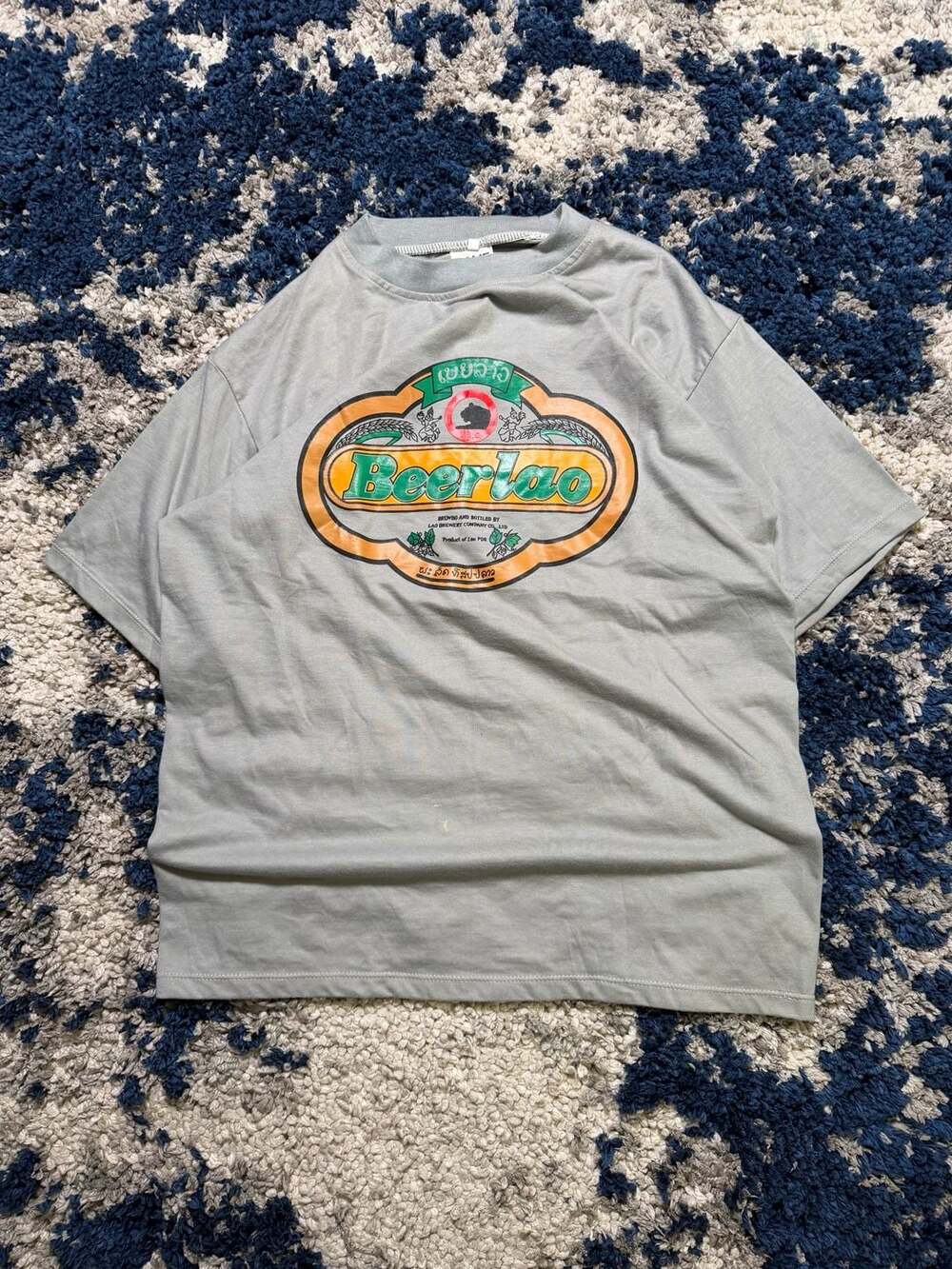 Beerlao Grey Graphic T-Shirt